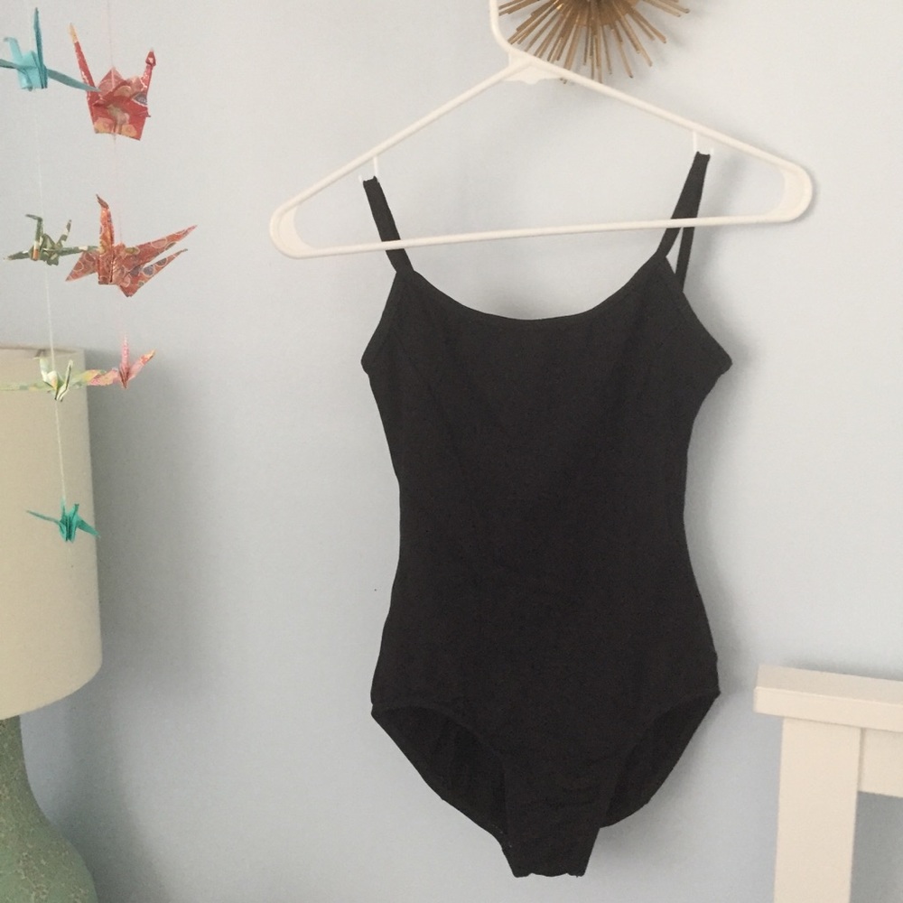 Motion wear black camisole Leotard